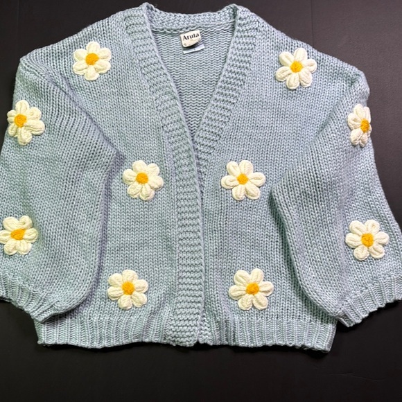 Arula Blue Daisy plus size 3X Cardigan NWT - Picture 2 of 9